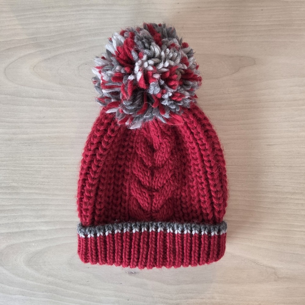 Gelso Bianco Made in Italy Alpaca Wool Blend Pom-Pom Cable Beanie Hat